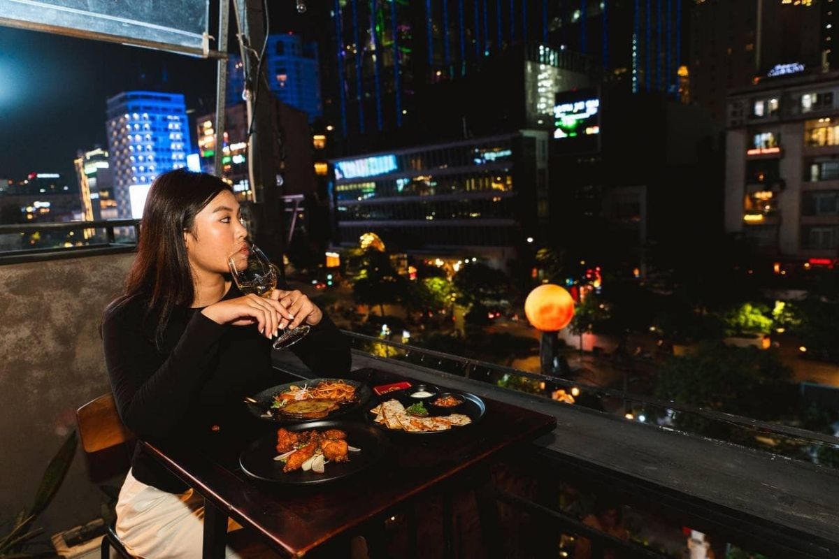 The View Overlooking Nguyen Hue AT Broma Bar Ho Chi Minh