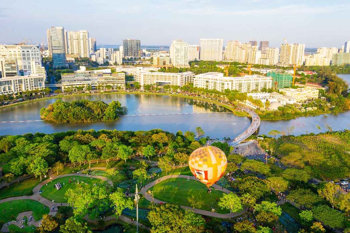 Ho Ban Nguyet Park in District 7 Ho Chi Minh Vietnam