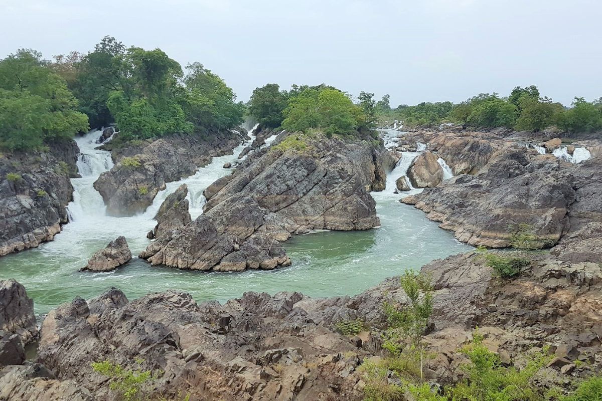 Li Phi Falls - 4000 Islands Laos