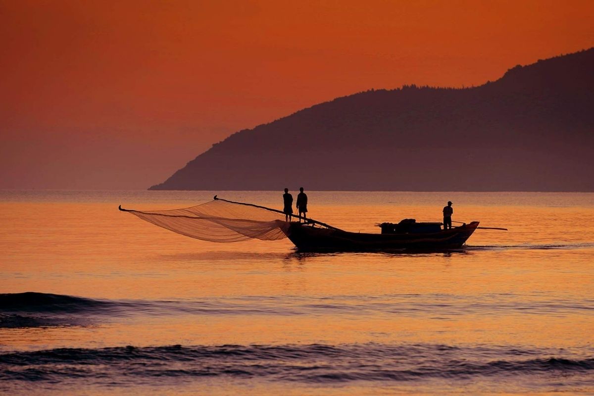 Sunset at Lang Co Lagoon Vietnam - Lang Co Beach Vietnam
