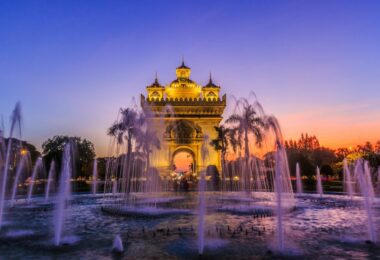 Patuxai Triumphal Arch in Vientiane