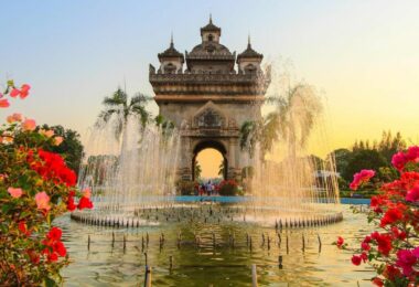 Patuxai Triumphal Arch in Vientiane