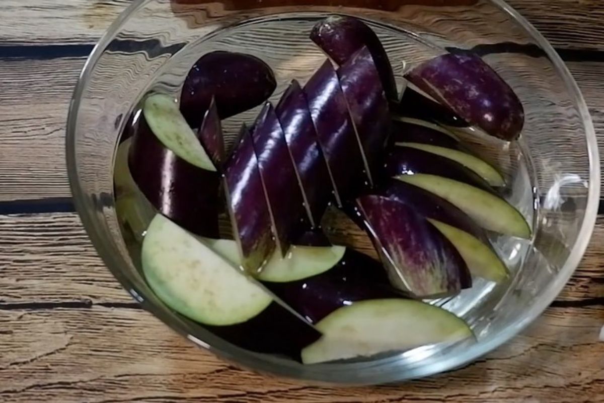 Asian Eggplant Slices - Lao Papaya Salad