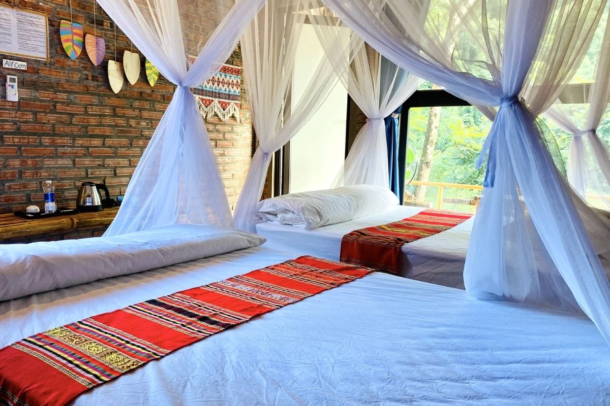 Deluxe Bungalow At Pu Luong Riverside Lodge