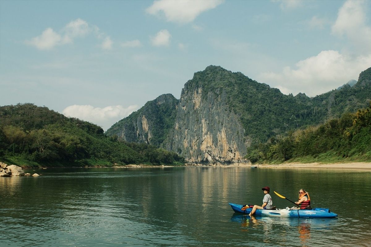Kayaking on the Nam Khan River