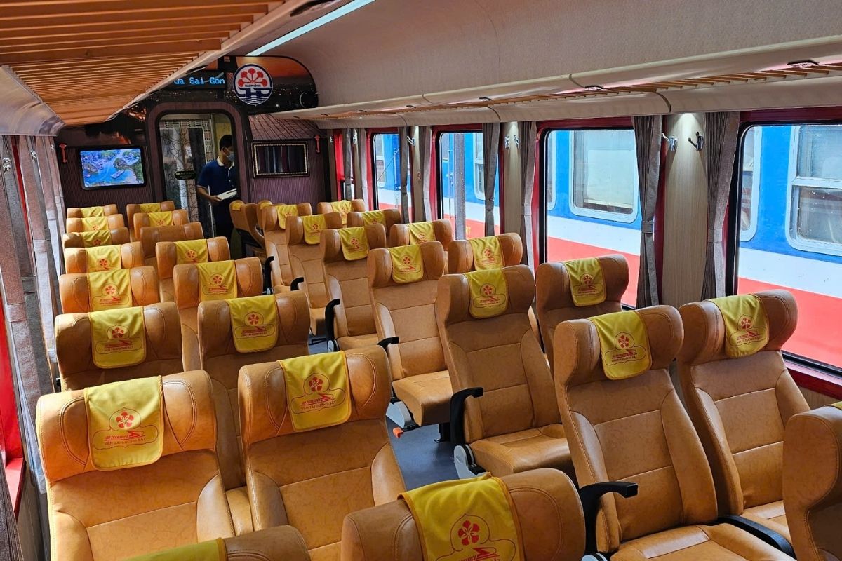 The train from Da Nang to Nha Trang with Soft Seat with A/C