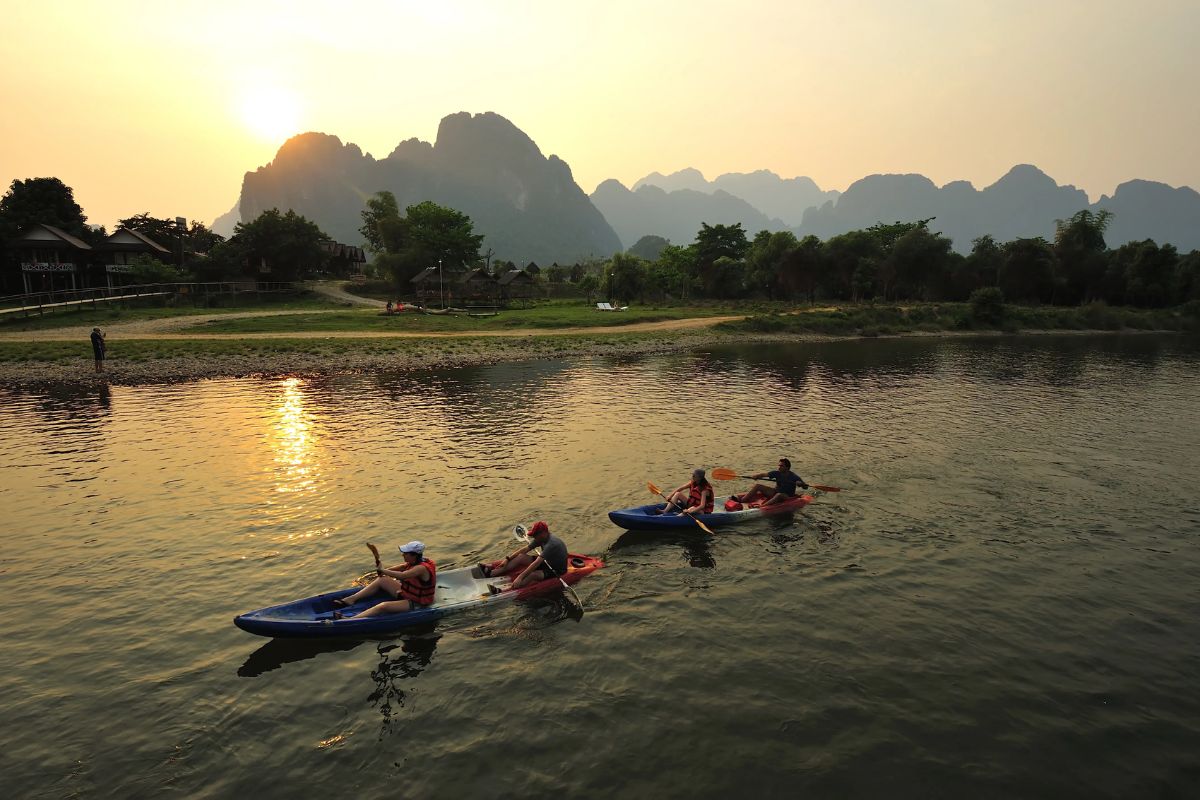 Kayaking On The Nam Song River
