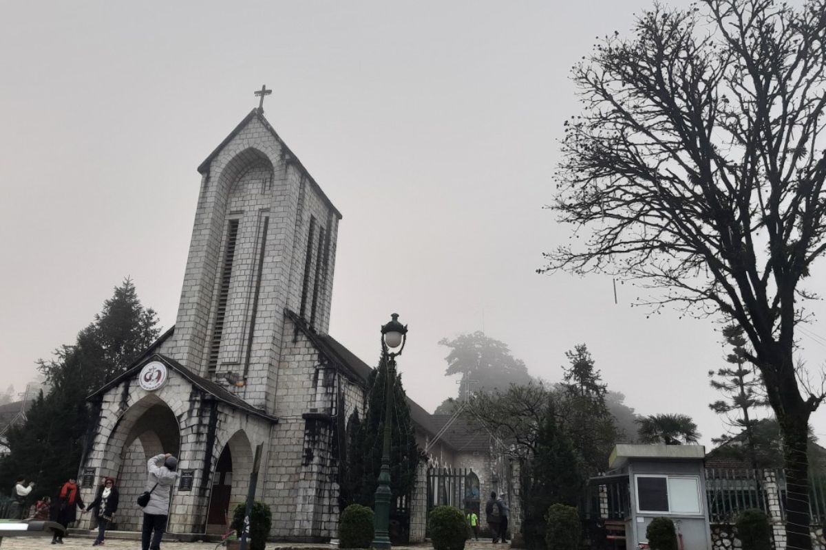 Sapa Stone Church in Winter