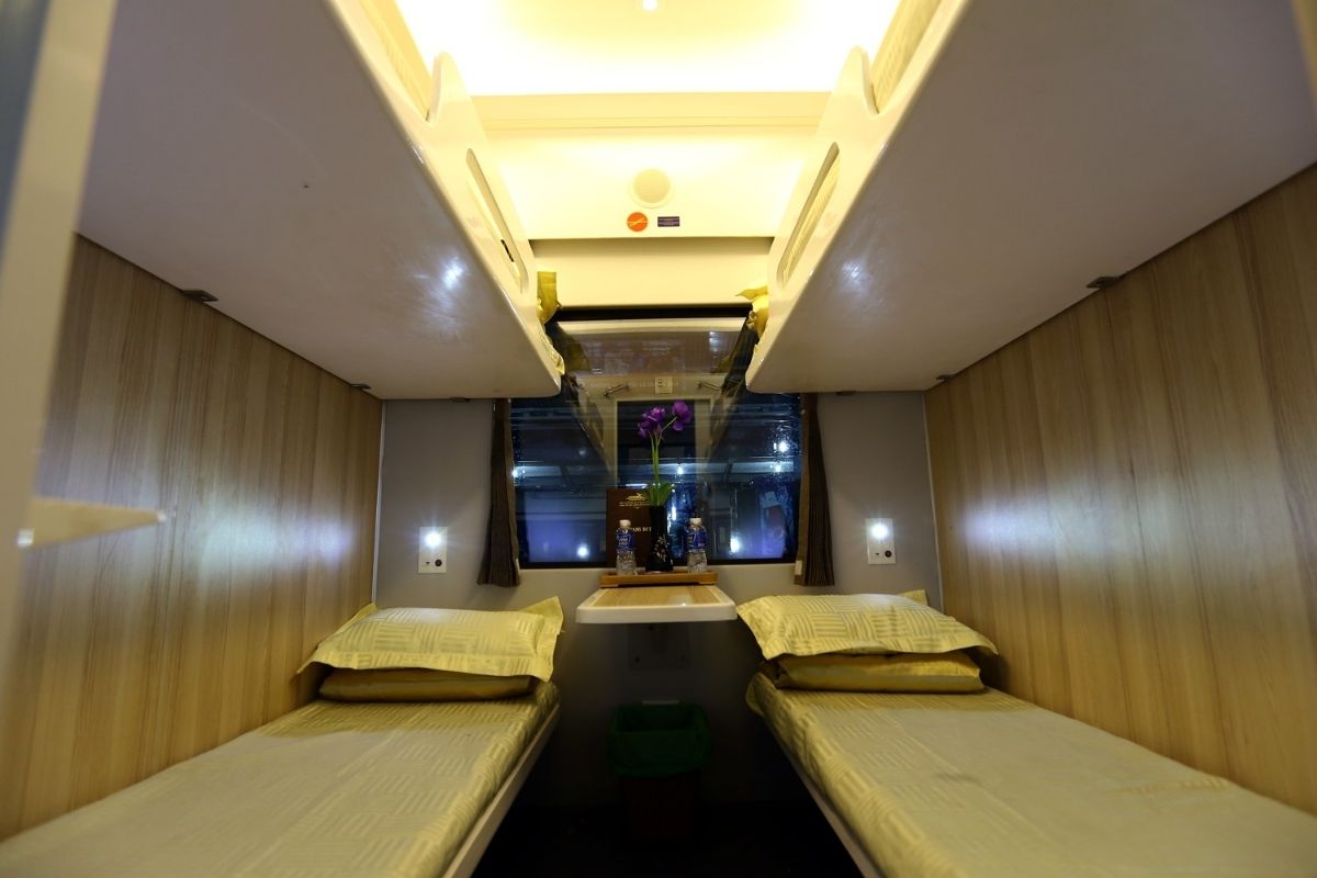 Soft Sleeper Cabin at Train SE3 from Ninh Binh to Dong Hoi