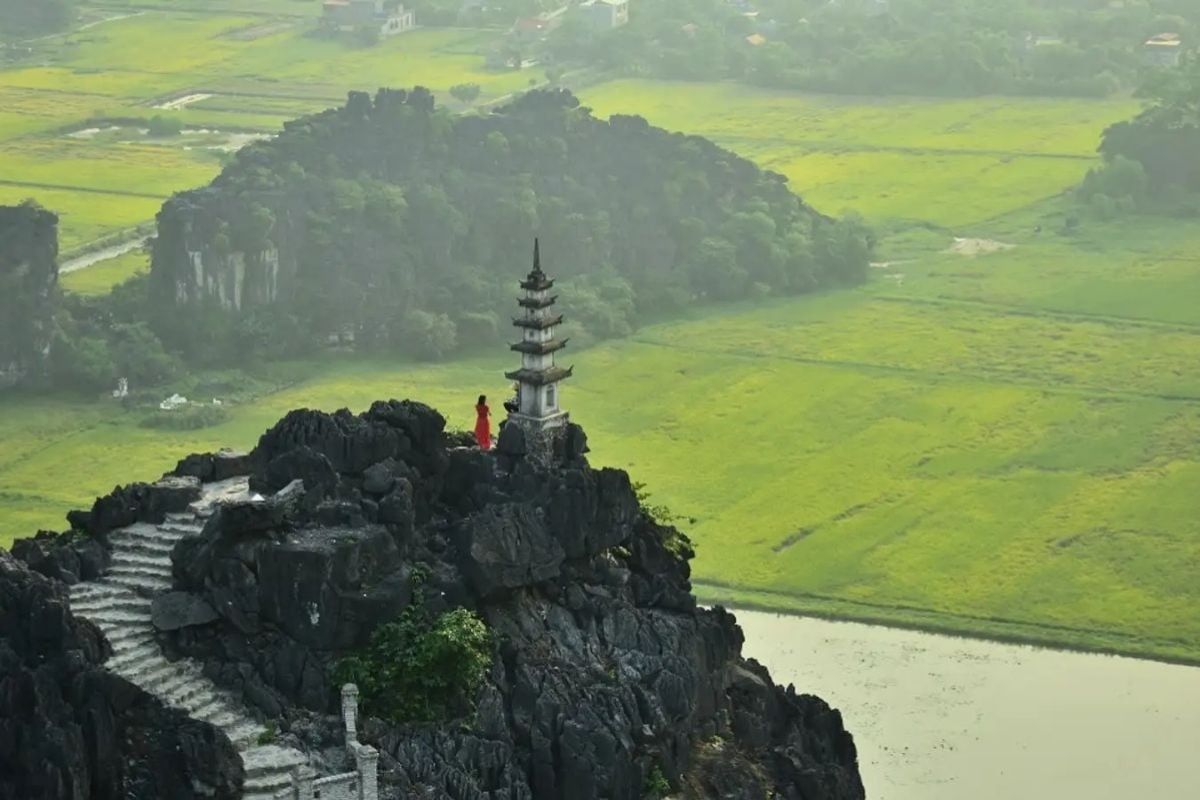 Climb Mua Cave for panoramic views in perfect Ninh Binh weather this May 
