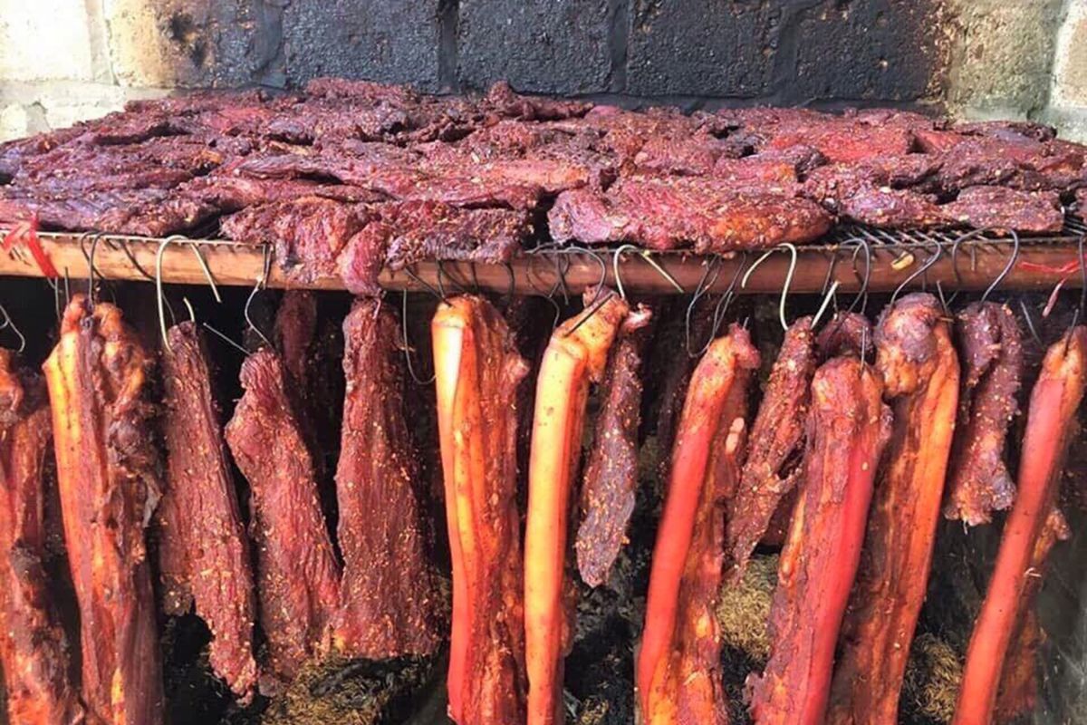 Smoked buffalo meat