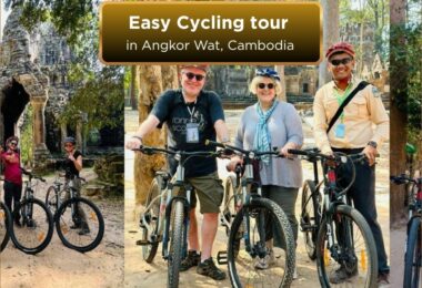 in Angkor Wat cambodia cycling tour
